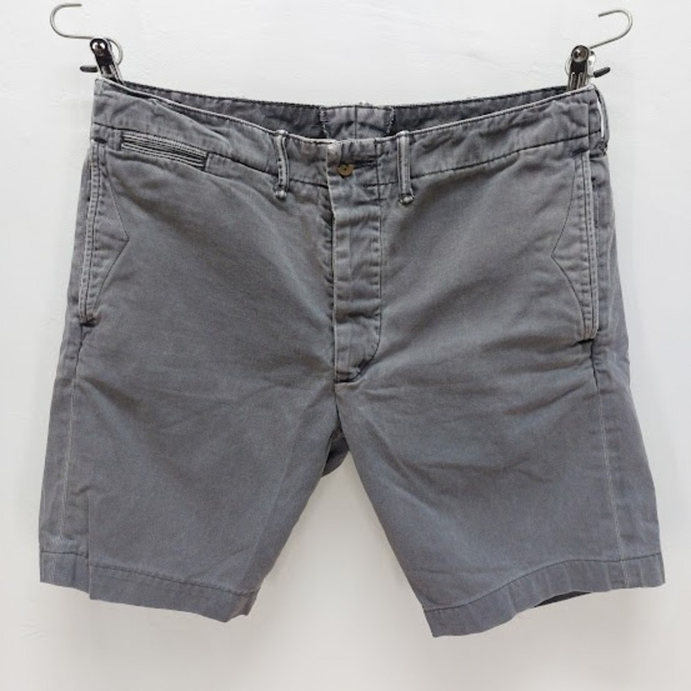 Double RL Chino Shorts Men's RRL Cotton Twill Size 34 Gray Vintage Style Casual